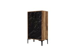 Prag - Walnut, Black Marble