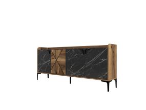 Venedik - Walnut, Black Marble