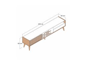 TV laud Valensiya - Walnut, Anthracite