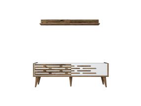 TV laud Valensiya 140 - Walnut, White