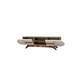 TV laud Defne - Walnut White