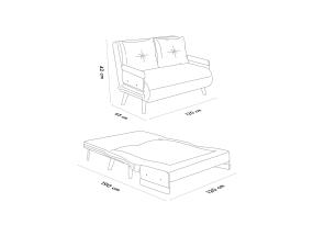 Diivan Cosmo 2-Seater - Teddy White
