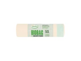 Prügikott nööriga 50L (600x700mm) 25mic biolagunev komposteeritav BIOBAG 10tk