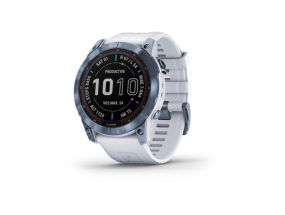 Smart watch Garmin Fenix 7X Sapphire Solar Edition Mineral Blue DLC Titanium/Whitestone Band 51mm