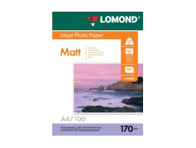 Lomond Photo Inkjet Paper Matte 170 g/m2 A4, 100 sheets, double sided