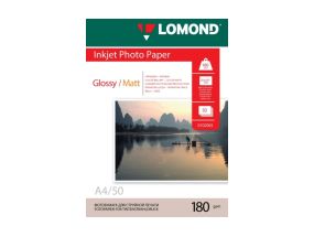 Lomond Photo Inkjet Paper Glossy 180 g/m2 A4, 50 sheets, double sided