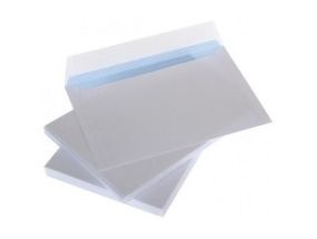 Envelopes with stripe C5 162x229 mm, white 80g x 50 pcs