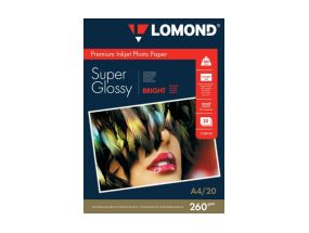 Lomond Premium Photo Paper Super Glossy 260 g/m2 A4, 20 sheets, Bright