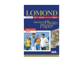 Lomond Premium Photo Paper Super Glossy 260 g/m2 10x15, 500 sheets, Bright