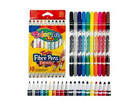 Colorino Kids Double tip fibre pens 10 colours