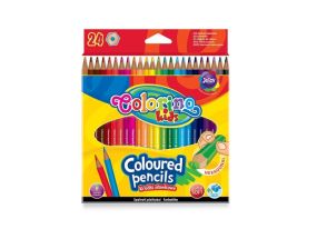 COLORINO Kids Hexagonal coloured pencils 24 värvi