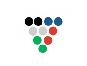 NOBO Magnets, 20 mm, 8 pcs., Red color.