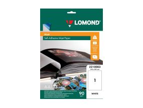 Lomond Self Adhesive Inkjet Photo Paper Matte A4, 25 sheets