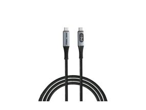 Verbatim 31849 Sync &amp; Charge Cable USB-C to USB-C 240W 40Gbps 120cm, Power Display, Grey/Black