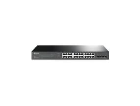 TP-Link JetStream 28-Port Gigabit Smart PoE Ethernet Switch with 24-Port PoE+
