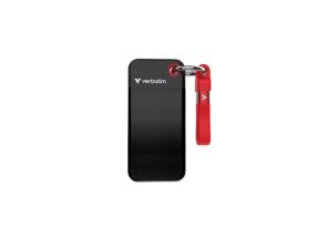 Verbatim 32192 Pocket SSD Drive 1TB, USB-C 3.2 Gen 2, M.2, up to 1000MB/s, Black/Red