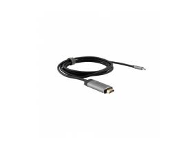 Verbatim 49144 USB-C to HDMI 4K Adapter, USB 3.1 GEN 1, HDMI 4K (60Hz), 1.5m Cable, Grey/Black