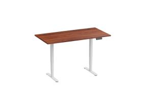 Adjustable Height Table Up Up Bjorn II White, Table top L Dark Walnut