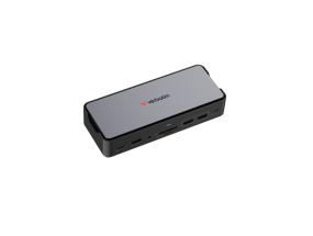 Verbatim 32174 CDS-15SSD USB-C Pro Docking Station 15 Ports, 256GB SSD, Grey/Black