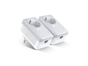 TP-Link TL-PA4010P KIT AV600 Passthrough Powerline 600 Starter Kit Adapter Kit