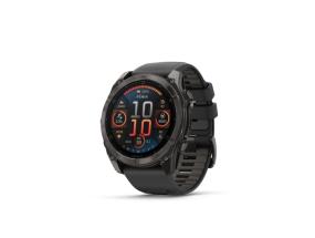 Garmin Fenix 8 Smart Watch 51 mm AMOLED Sapphire,Carbon grey DLC,Black/Pebble grey silicone band