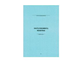 Gautų dokumentų registracijos žurnalas, A4 (48)  0720-006