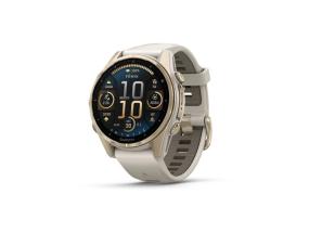 Garmin Fenix 8 Smart Watch 43 mm AMOLED Sapphire,Soft Gold,Fog grey/dark sandstone silicone band