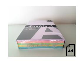 Colour paper Double A, 80g, A4, 100 sheets, Rainbow 3, 5 color