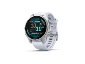 Garmin Fenix 8 Smart Watch 43 mm AMOLED Silver with Whitestone silicone band