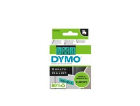 Dymo 45019 (S0720590) Label Tape 12mm x 7m, Black on Green