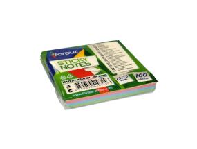 Sticky Notes Forpus, 75x75mm, Mix of 4 pastel colours (1x100)