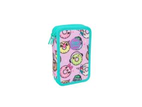 Double decker school pencil case with equipment Coolpack Jumper 2 Happy donuts