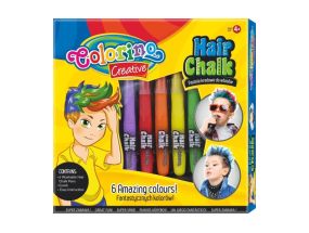 COLORINO Creative Hair kriidid for boys 6 värvi