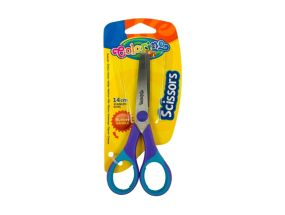 Colorino Kids Scissors 13.5 cm with rubber handle blister