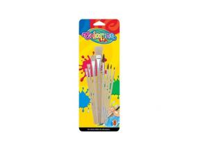 COLORINO Kids Paint brushes 8 pcs blister
