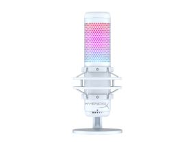 HyperX QuadCast S Microphone USB-C, 3.5mm jack, RGB Lighting, White-Grey