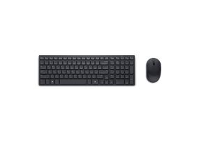 Dell Compact KM555 Silent Wireless Keyboard and Mouse, RF Wireless + Bluetooth, LT, Black