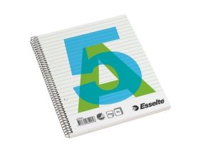 Exercise book with spiral  Esselte, A5/70, lined, soft cover  0722-104