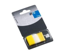 Paper-index  Global Notes, 25x43mm, Yellow, Plastic (1x50)  0718-203