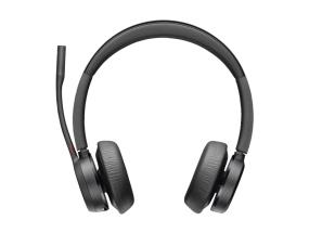 Poly Voyager 4320 MS Teams Wireless Headset, Bluetooth, USB-C, +BT700 dongle, +Charging Stand, Black