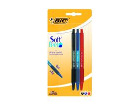BIC Ballpoint pens SOFT FEEL CLIC GRIP 1.0 mm, Set Assorted 3 psc. 133990