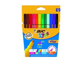BIC Felt tip pens KIDS VISA, Pouch 12 pcs 002758