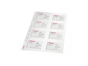 Sleeve Esselte, A4, 105 microns, for business cards, 8 pockets 10pcs. 0810-004