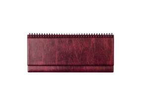 Horizontal table calendar Memo PVC 2026m. burgundy
