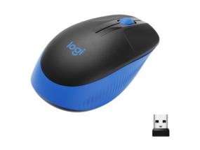 Logitech M190 Full-Size Wireless Mouse, RF Wireless, 1000 DPI, Blue