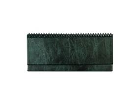 Horizontal table calendar Memo PVC 2026m. Green