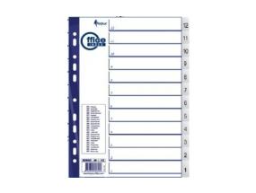 Separation sheets Forpus A4, 12-1 numbers, plastic