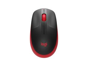 Logitech M190 Full-Size Wireless Mouse, RF Wireless, 1000 DPI, Red (SPEC)