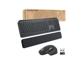 Logitech MX Keys Combo for Business Gen 2 Wireless Keyboard + Mouse +Palm Rest, US Int, Graphite