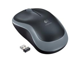 Logitech M185 Wireless Mouse, RF Wireless, 1000 DPI, Black/Grey